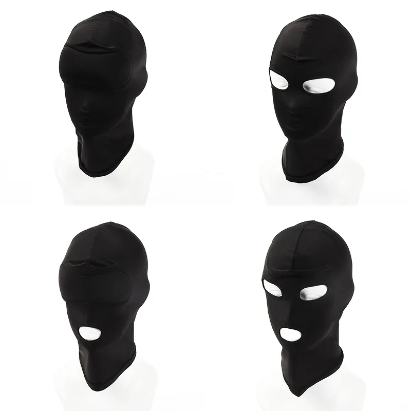Black Face Mask Pack - Adult Sex toys Soft Head Mask