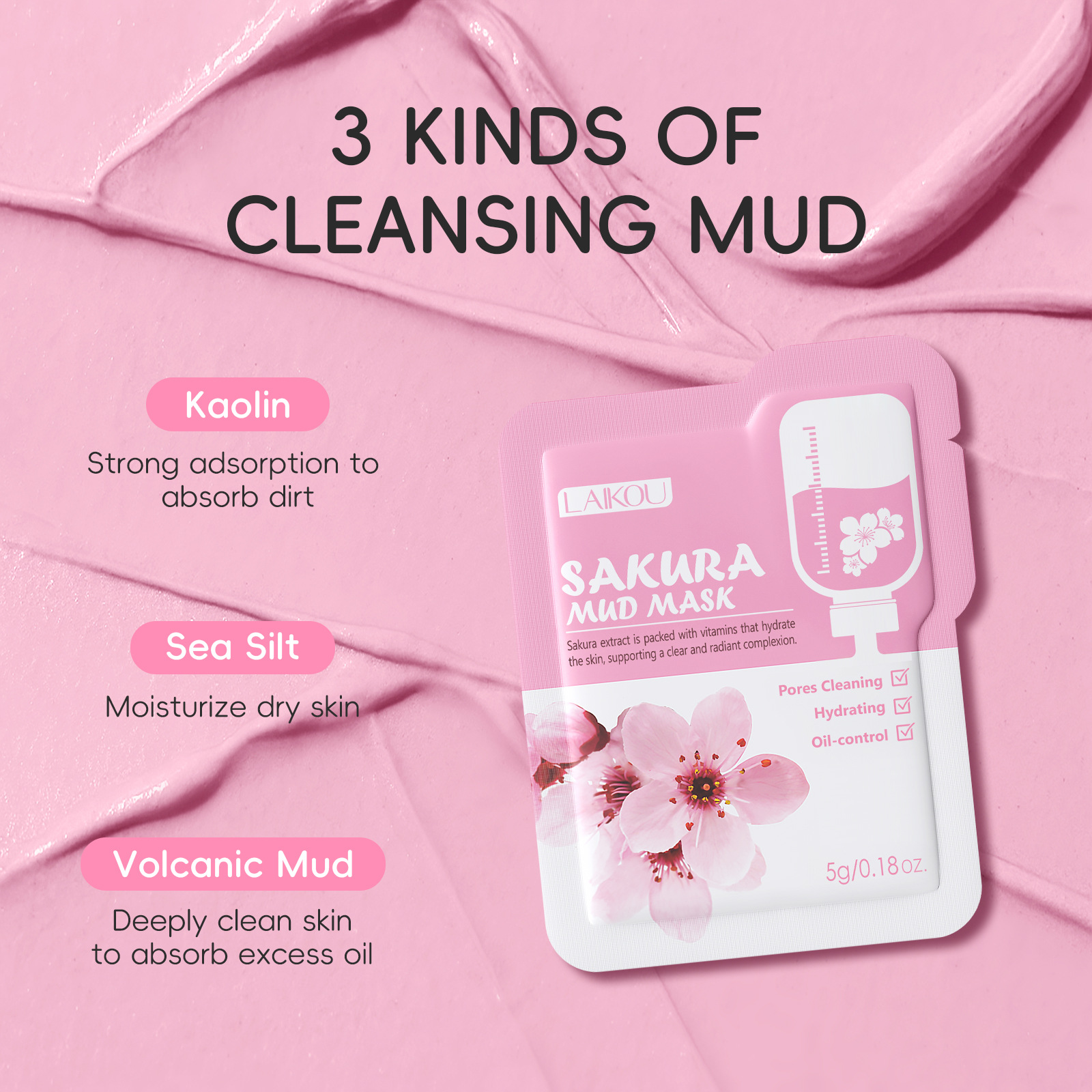 Laikou Sakura Clay Mask Trial  - Dust Mask Construction 리뷰 및 가격