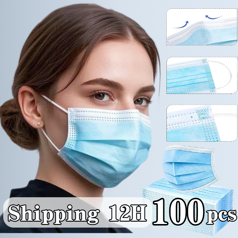 100pcs blue disposable protect - Disposable Mask Blue 리뷰 및 가격