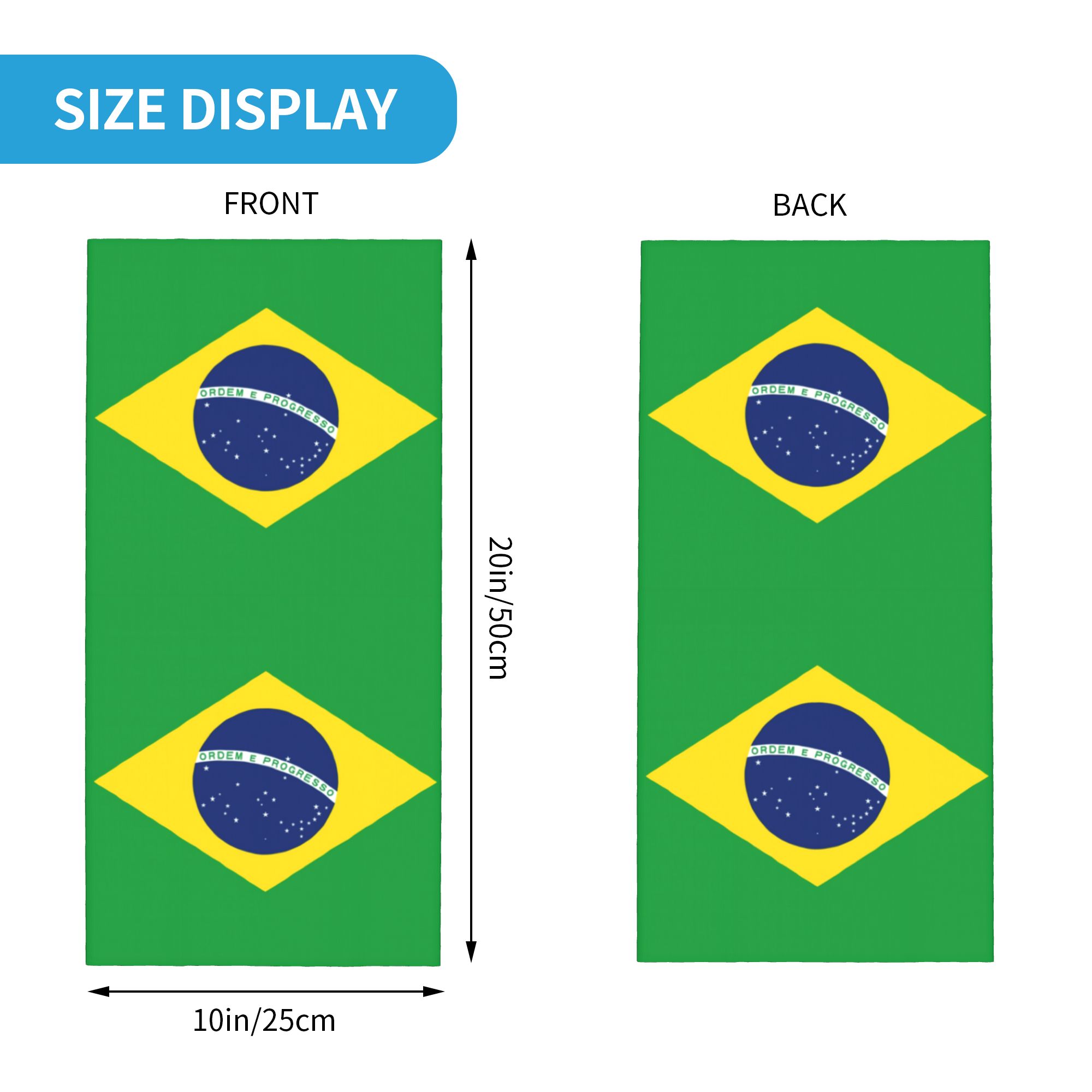 Custom Brazil Flag Bandana Nec - Neck Gaiter Face Cover 리뷰 및 가격