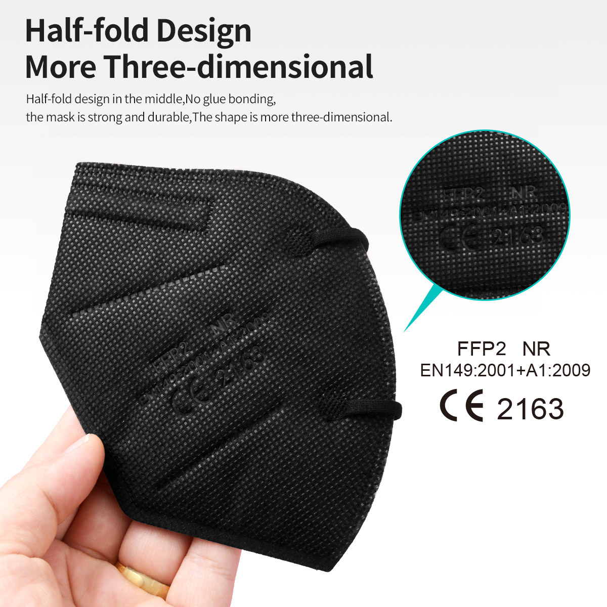 5Layer FFP2 Masks CE Approve K - Black Face Mask Pack 리뷰 및 가격