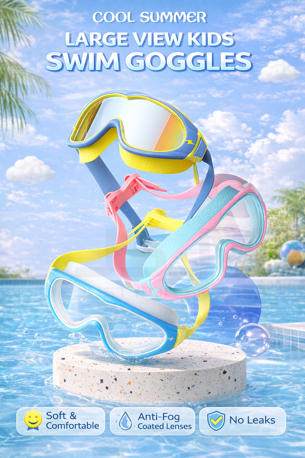JSJM Kids Swimming Goggles Big - Silicone Mask Bracket 리뷰 및 가격