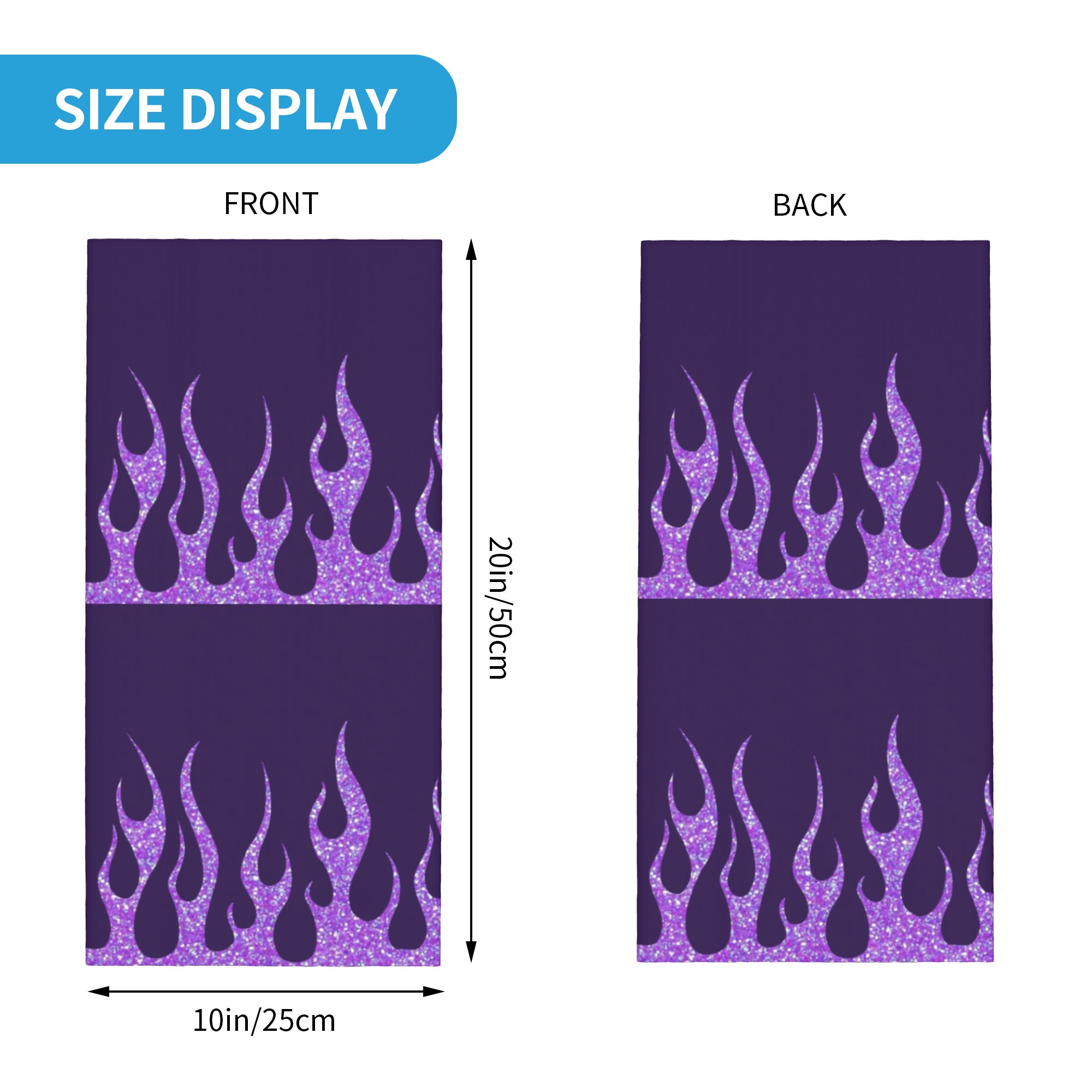 Custom Purple Glitter Flames B - Neck Gaiter Face Cover 리뷰 및 가격