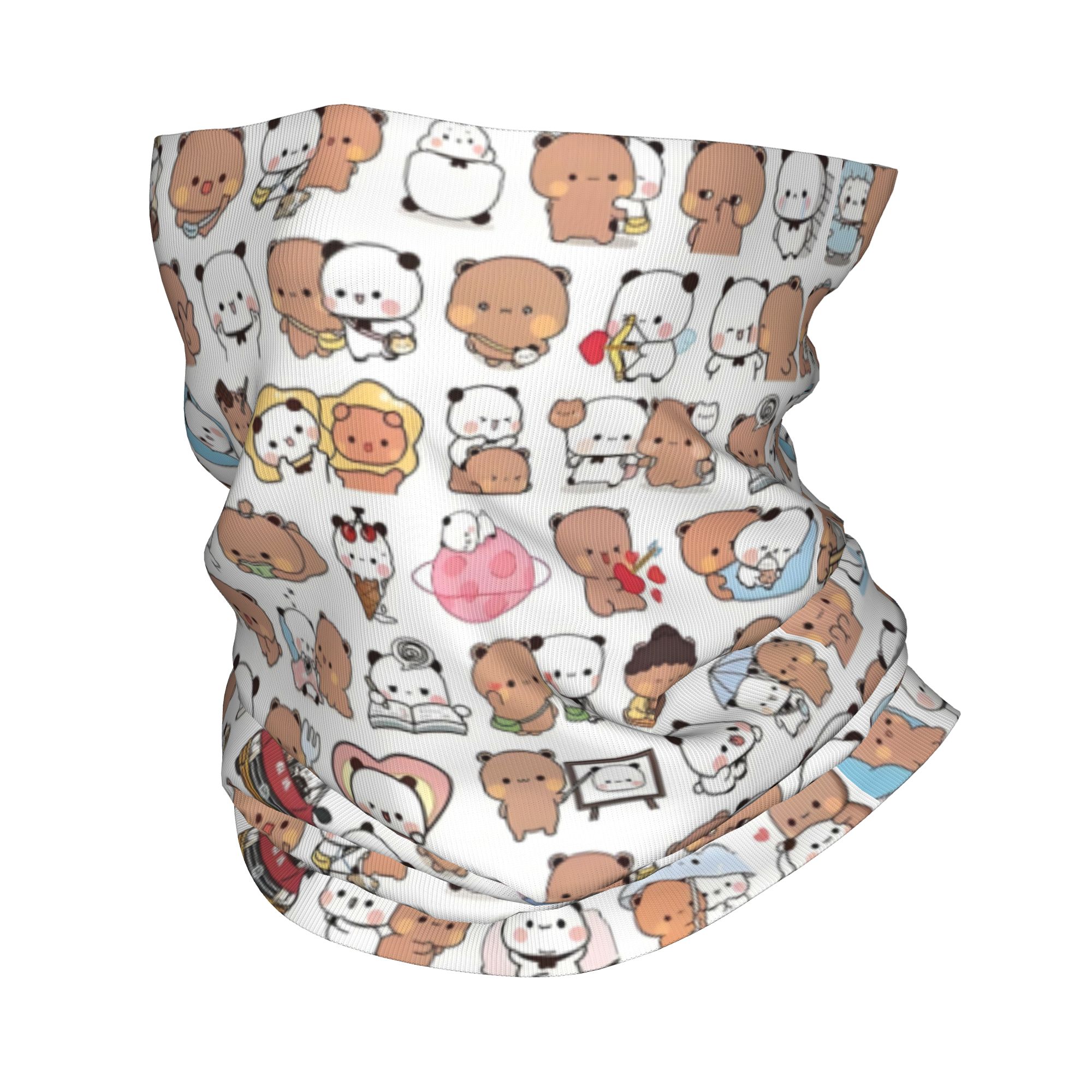 Custom Bear Cartoon Peach And  - Neck Gaiter Face Cover 리뷰 및 가격