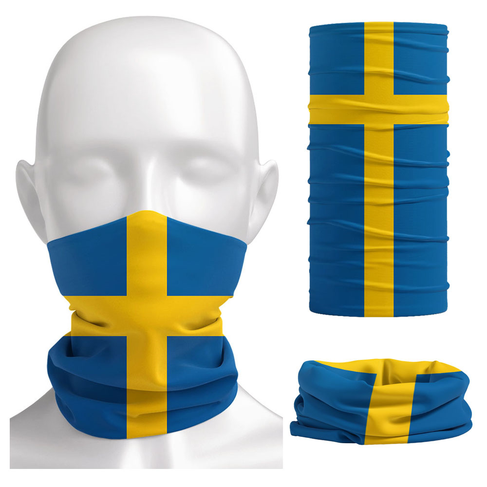 Sweden Flag Printed Bandana He - Neck Gaiter Face Cover 리뷰 및 가격