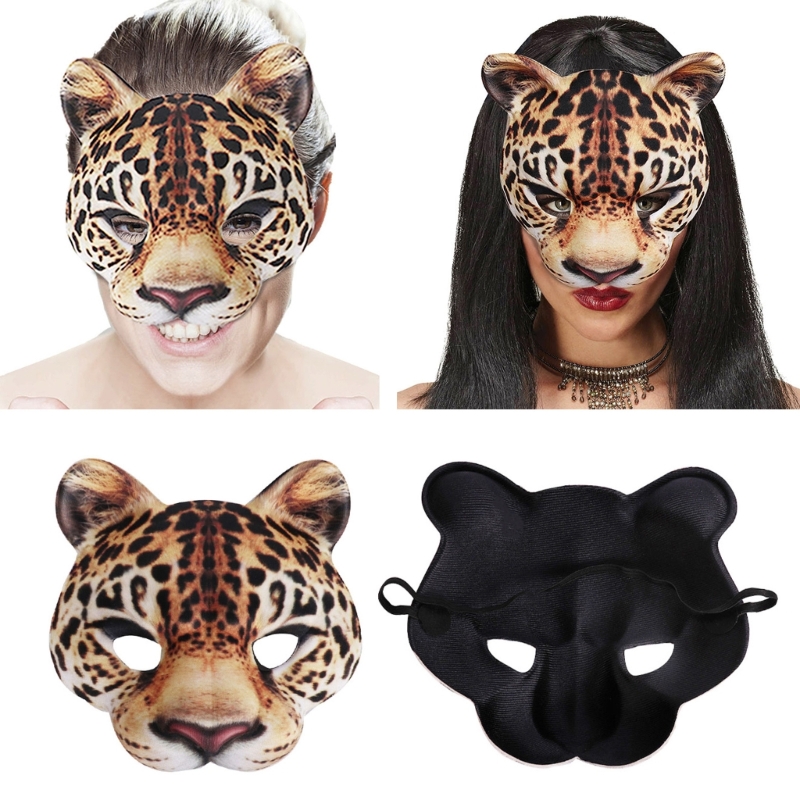 Leopard Mask Party Mask Dress  - Respirator Half Face 리뷰 및 가격