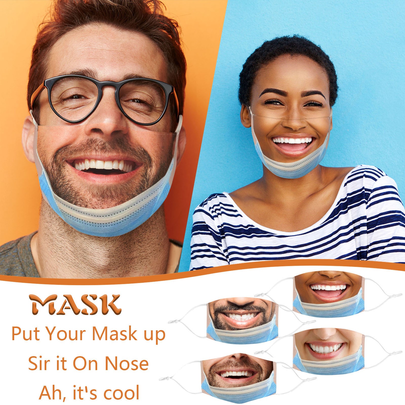 Adult Funny Mouth Mask Funny C - Cloth Face Mask Washable 리뷰 및 가격