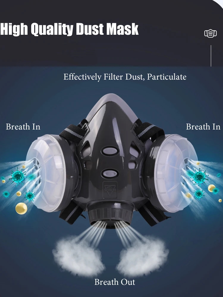 Half Face Dust Mask Safety Gog - Kn95 Respirator Mask 리뷰 및 가격