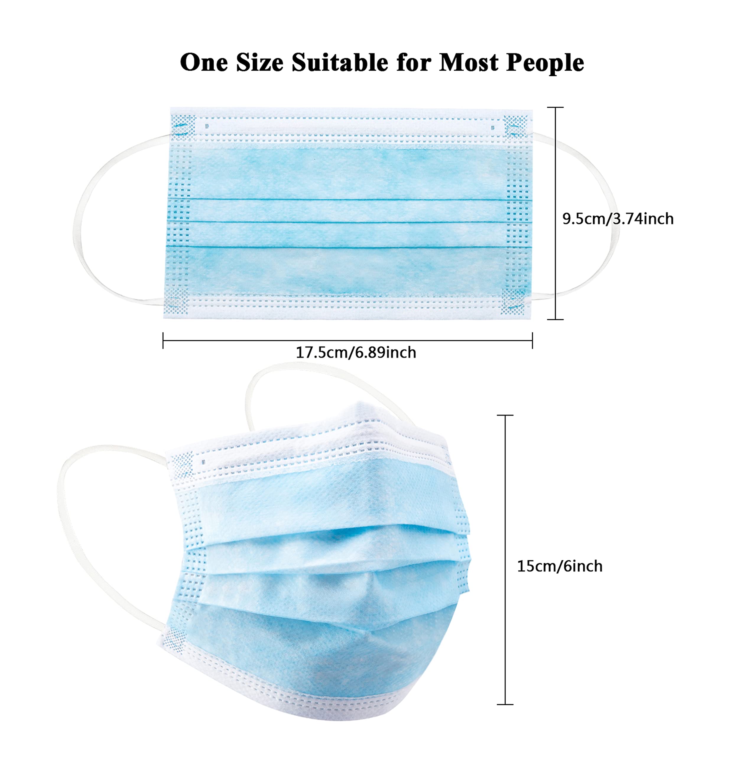 50/100 PCS Box Blue Face Masks - Disposable Mask Blue 리뷰 및 가격