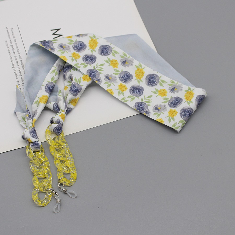 Bohemia Print Silk Scarf Glass - Mask Chain Holder 리뷰 및 가격