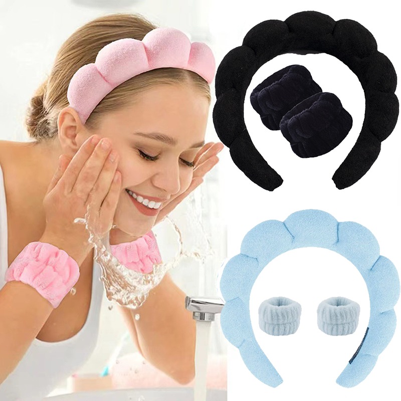 3Pcs/set Makeup Headband Puffy - Kids Face Mask 리뷰 및 가격