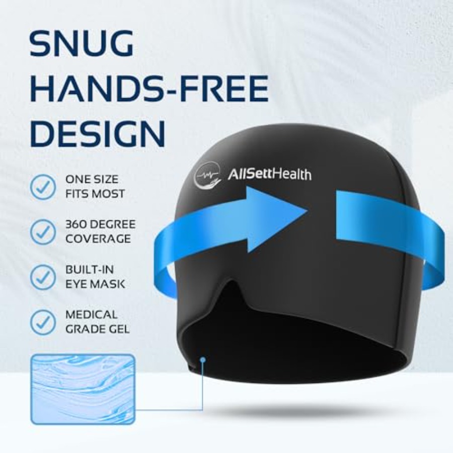 Migraine Relief Cap Ice Head W - Black Face Mask Pack 리뷰 및 가격